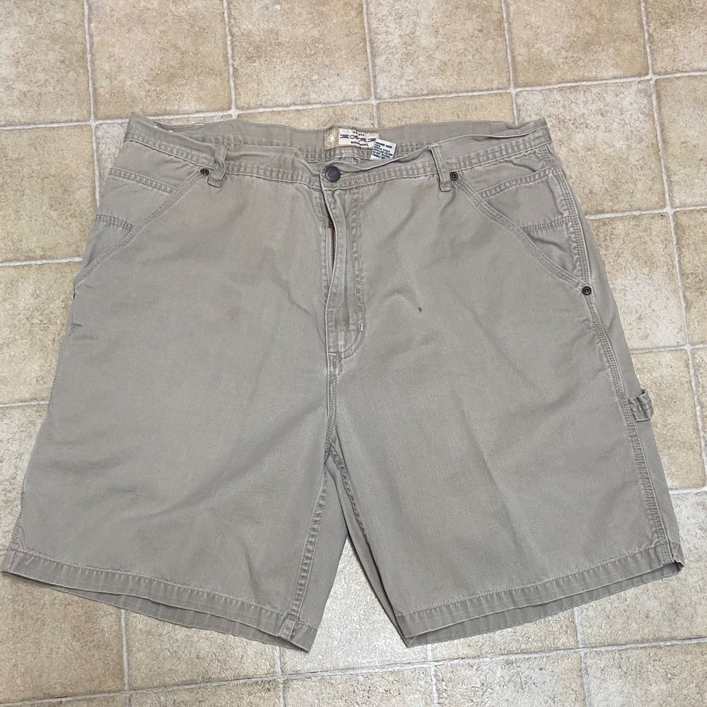‼️FINAL ‼️Cherokee Men's Tan Cargo Shorts with Utility Loop Cotton 💯 Size 38